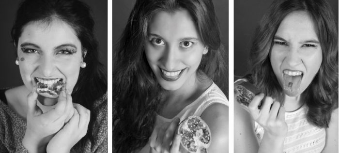 Retrato grupo Sofia Proenza Rojo, Elena Ramírez Suárez y Iris Villar Sancho. Diversidades 2015. FotoC3