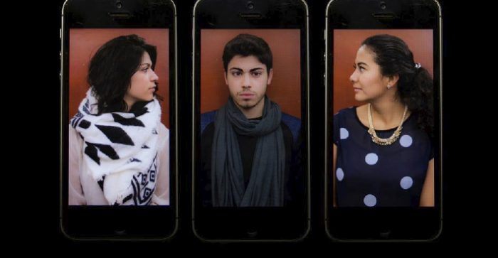 Retrato grupo Juan Galán Sabugo, Fanny Hernández y Andreia Nóbrega. Diversidades 2015. FotoC3