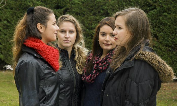 Retrato grupo Carla Albilheira, Alessandra França, Marilia Nespoli y Aline Spassini. Diversidades 2015. FotoC3